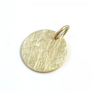 Echt Gold Anhänger 13mm Eismatt GONA29
