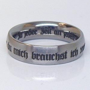 Edelstahlring mit Lasergravur in+out