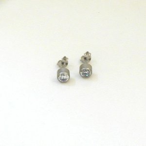 Edelstahlstecker mit Zirkonia EGST2046