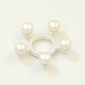 Ring Ding Scheibe mit Perle