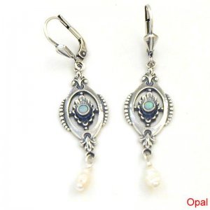 Silber Jugendstil Ohrschmuck GOOH42SI