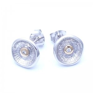 Silber Ohrstecker mit Gold 491041924