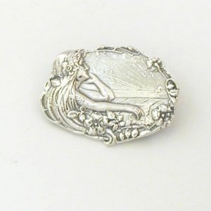 Silberschmuck Jugendstil Brosche GOB4SI