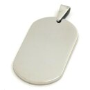 Edelstahlanhänger Gravurplatte 31x20 KSA8