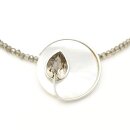 Silberkette mit Perlmutt und Swarovski Kristallen 5936134757739