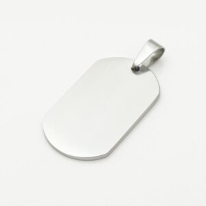 Edelstahlanhänger DogTag Gravurplatte 38x22 KA6162