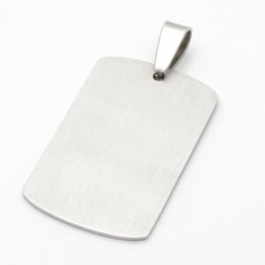 Edelstahlanhänger DogTag Gravurplatte 44x28 KA6166