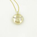 Gold Taufanhänger Schutzengel Medaillon Namenskette