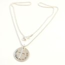 Namenskette mit Kreuz Anhänger und Lasergravur GONC46