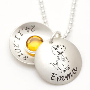 Kinderkette mit Gravur Lieblingstier und Namensgravur GONC99