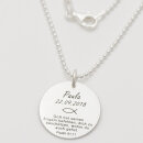 Taufkette mit Gravur Name Datum und Taufspruch GONC105