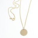 Echt Goldkette Anhänger 13mm satiniert GONC22