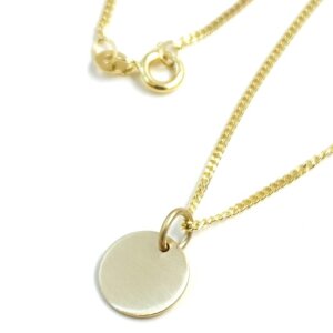 Echt Goldkette Anhänger 10mm satiniert GONC24