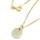 Echt Goldkette Anhänger 10mm satiniert GONC24