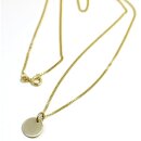 Echt Goldkette Anhänger 10mm satiniert GONC24