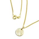 Echt Goldkette Anhänger 10mm Eismatt GONC25