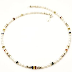 Suesswasserperlenkette mit Saphir SB12