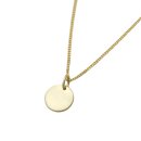 Echt Gold 585 Kette mit Anhänger 10mm Samtmatt GONC24