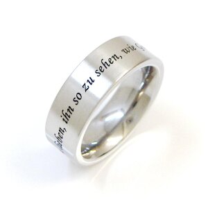Edelstahlring Message mit Lasergravur