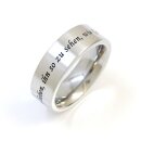 Edelstahlring Message mit Lasergravur
