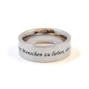 Edelstahlring Message mit Lasergravur
