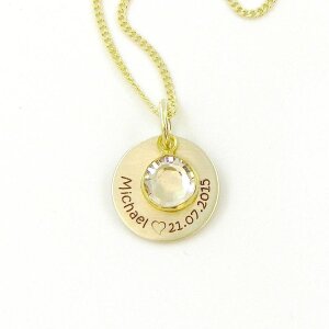 Gold Anhänger Love Namenskette mit Lasergravur GONA22 Kette mit Gravur