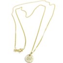Echt Gold Kette mit Anhänger 10mm Plättchen...
