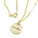 Echt Gold Kette mit Anhänger 13mm Eismatt inkl,...