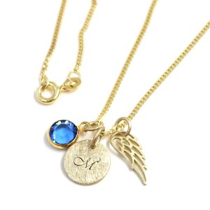 Echt Gold Kette mit Anhänger 10mm Eismatt inkl, Lasergravur GONC35