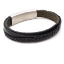 Lederarmband BERLIN inkl, Lasergravur GONAS6schwarz