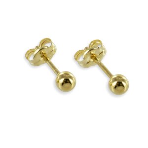 Goldschmuck 3mm Kugel Ohrstecker 205OS3090