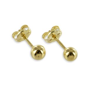 Goldschmuck 4mm Kugel Ohrstecker 205OS3091