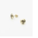 Goldschmuck 333 Ohrstecker 8mm gewölbt Lasergravur GONOS9