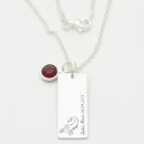 Sternzeichenkette mit Swarovski Kristall und Lasergravur...
