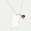 Sternzeichenkette mit Swarovski Kristall und Lasergravur GONC50