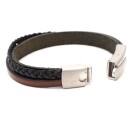 Lederarmband BERLIN schwarz-braun GONAS6SB