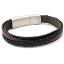 Lederarmband BERLIN schwarz-braun GONAS6SB