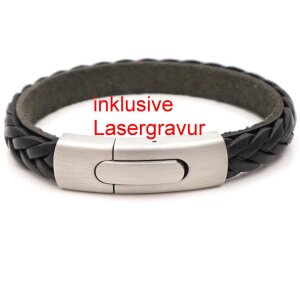 Lederarmband BARCELONA Herrenarmband  inkl, Lasergravur GONAS16