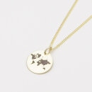 Echt Gold Kette mit Gravur Weltkarte GONC84