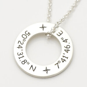 Donut Anhänger Herrenkette mit Gravur GONC93