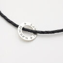 Herrenkette Donut Anhänger mit Gravur und Lederband GONC95