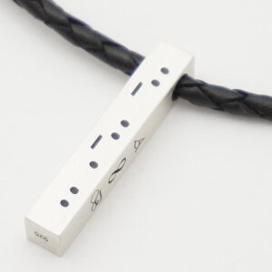 Barren Anhänger mit Gravur Morse Code GONC106