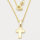 Kreuz Anhänger mit Gold Kette Echt Gold 333 GONC115