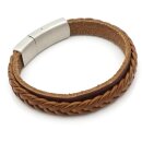 Lederarmband BARCELONA hellbraun Herrenarmband mit Lasergravur GONAS18