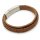 Lederarmband BARCELONA hellbraun Herrenarmband mit Lasergravur GONAS18