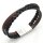 Lederarmband schwarz braun Unisex Armband mit Lasergravur GONAS21