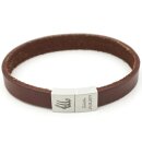 Lederarmband mittelbraun Unisex Armband Gravur Damen...