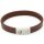Lederarmband mittelbraun Unisex Armband Gravur Damen Herren GONAS19