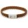 Lederarmband Save our Planet Unisex Armband mit Gravur Weltkarte GONAS23
