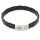 Lederarmband schwarz Unisex Armband mit Gravur GONAS22